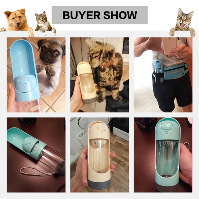 Portable Pet Dog Water Bottle Drinking Bowls For Small Large Dogs Feeding Water Dispenser Cat Activated Carbon Filter Bowl
