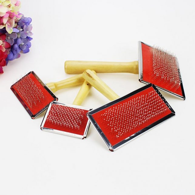 4 Size Pet Grooming Comb Wooden Handle Needle Comb For Hair Pet Brush Beauty Brush Dog Accessories