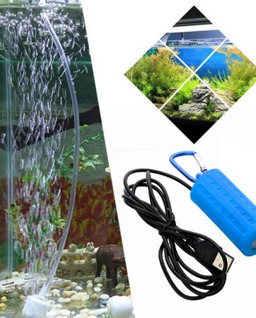 Air Pump Aquarium Mini USB Oxygen Air Pump Check Valve Mute Hose with Stone Energy Saving Supplies Fish Air Aquarium Accessories