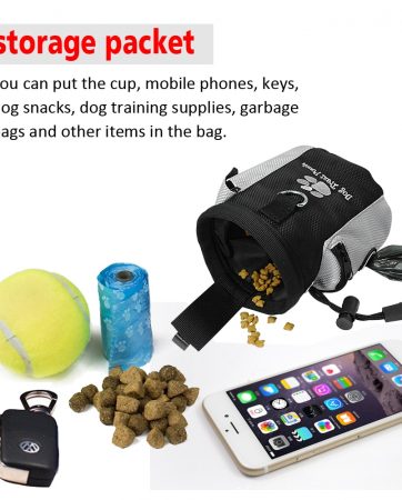Pet Dog Training Clicker + Treat Pouch Bag and Bell Toy Set Puppy Snack Reward Waist Bag Pet Dog Training Supplies Equipment