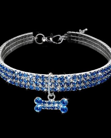 Exquisite Bling Crystal Dog Collar Diamond Puppy Pet Shiny Full Rhinestone Necklace Collar Collars for Pet Little Dogs Supplies