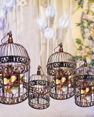 S M L European style decorative bird cage / window ornaments / white photography props / hotel wedding cage