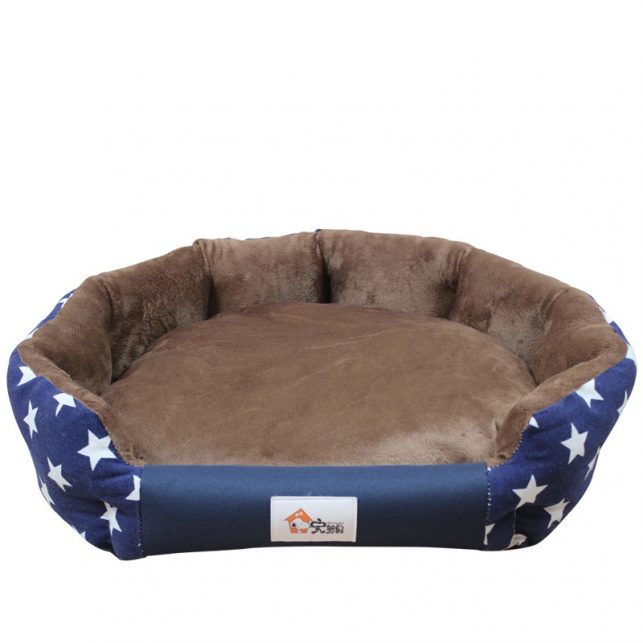 WCIC Stylish 3 Sizes Warm Dog Bed Soft Waterproof Mats for Small Medium Dog Autumn Winter Pentagram Pet Beds Dog House Cat Bed