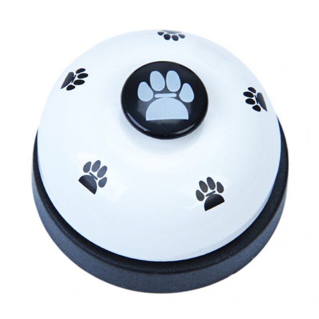 High Quality Cat Dog Pet Training Bell Stainless Steel+Plastic Practical Footprint Pet Puppy Dinner Calling Bell Pet Supplies