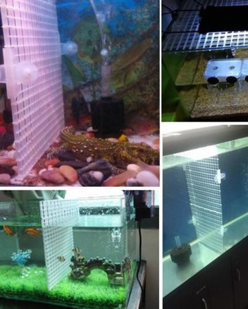 2pcs/set Aquarium Fish Tank Grid Divider Tray Crate Filter Bottom Isolate
