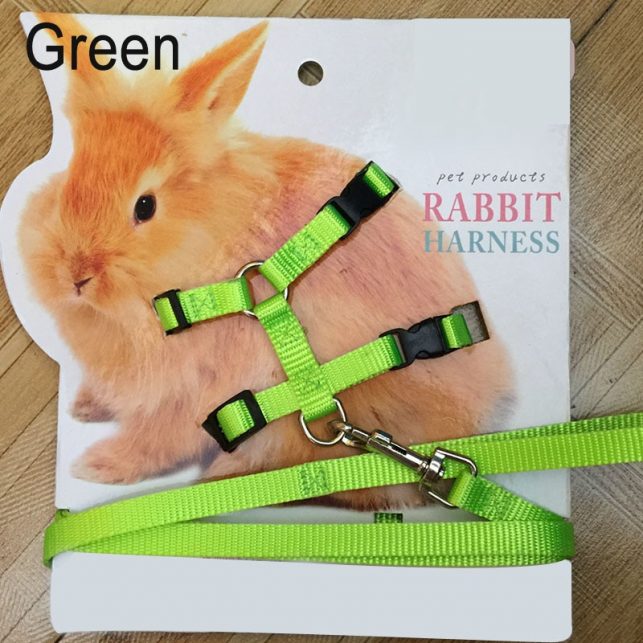 Pet Rabbit Soft Harness Leash Adjustable Bunny Traction Rope for Running Walking E2S
