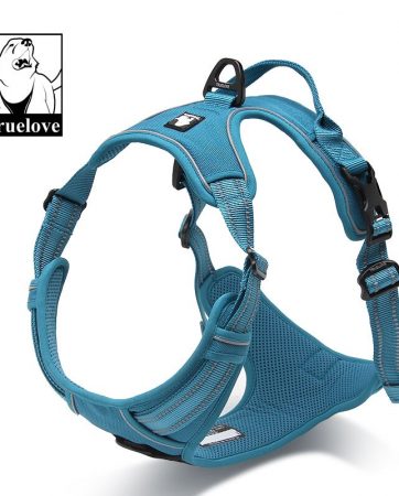 Truelove Front Range Reflective Nylon large pet Dog Harness All Weather Padded Adjustable Safety Vehicular leads for dogs pet